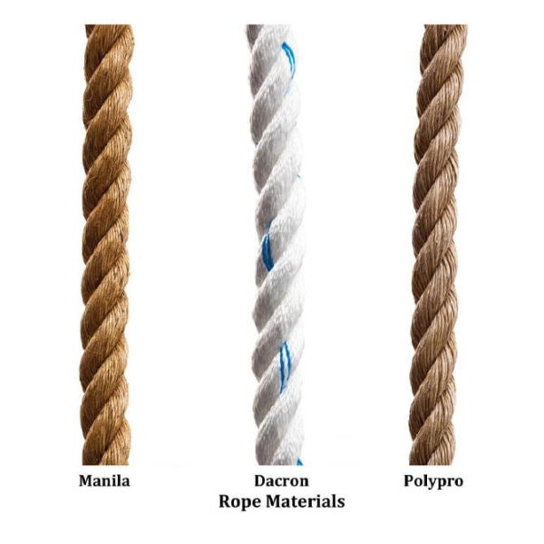 18' Climbing Rope with Whipped End: Poly Dacron